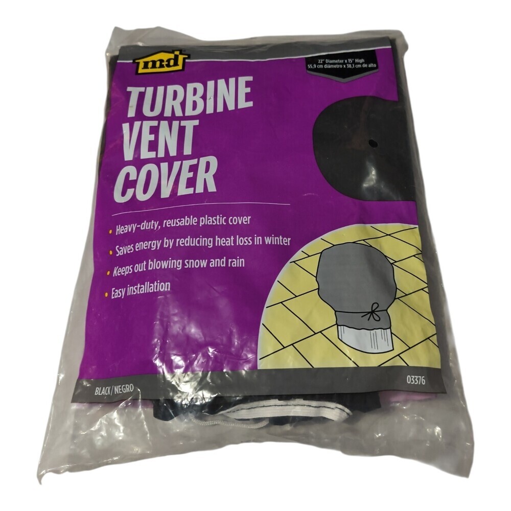 MD Turbine Vent Cover Heavy Duty Reusable Plastic 22"D X 15"H